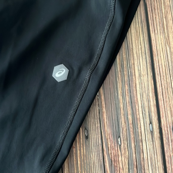 Asics D1 Black Running Workout Tights Leggings M - Picture 2 of 6